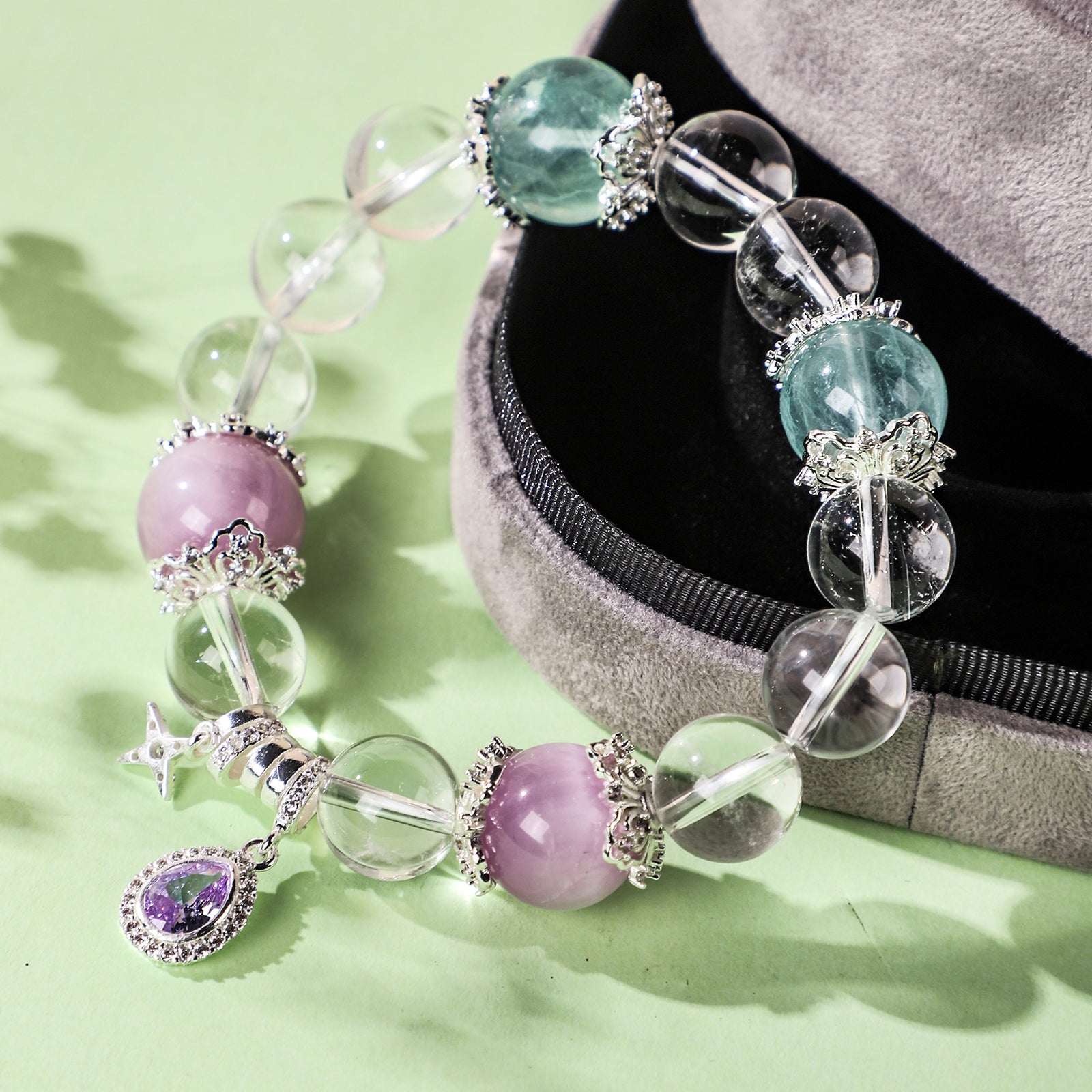 Purple Teardrop-Style Bracelet