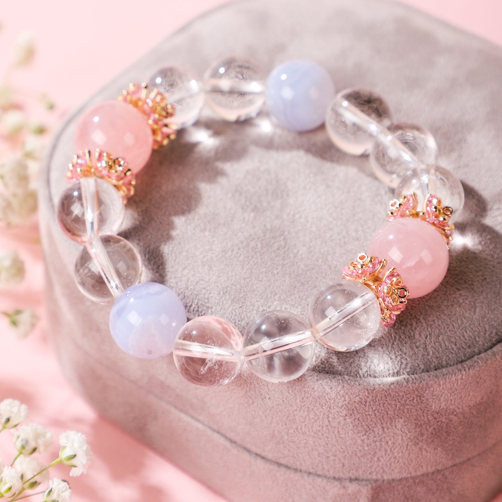 A Bracelet of Two Blue-Violet Beads