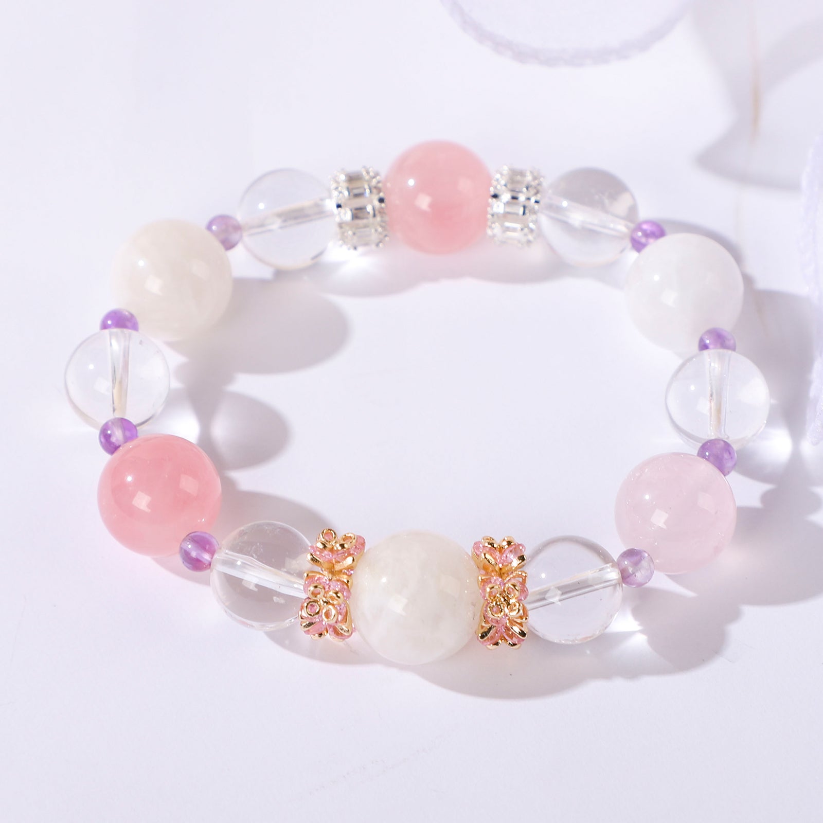 A Bracelet of Three Pink Beads