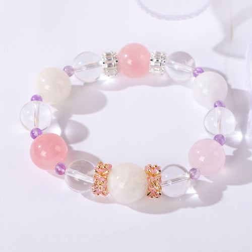 A Bracelet of Three Pink Beads
