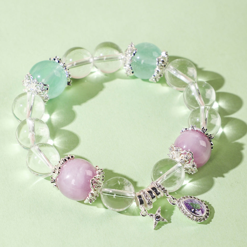 Purple Teardrop-Style Bracelet