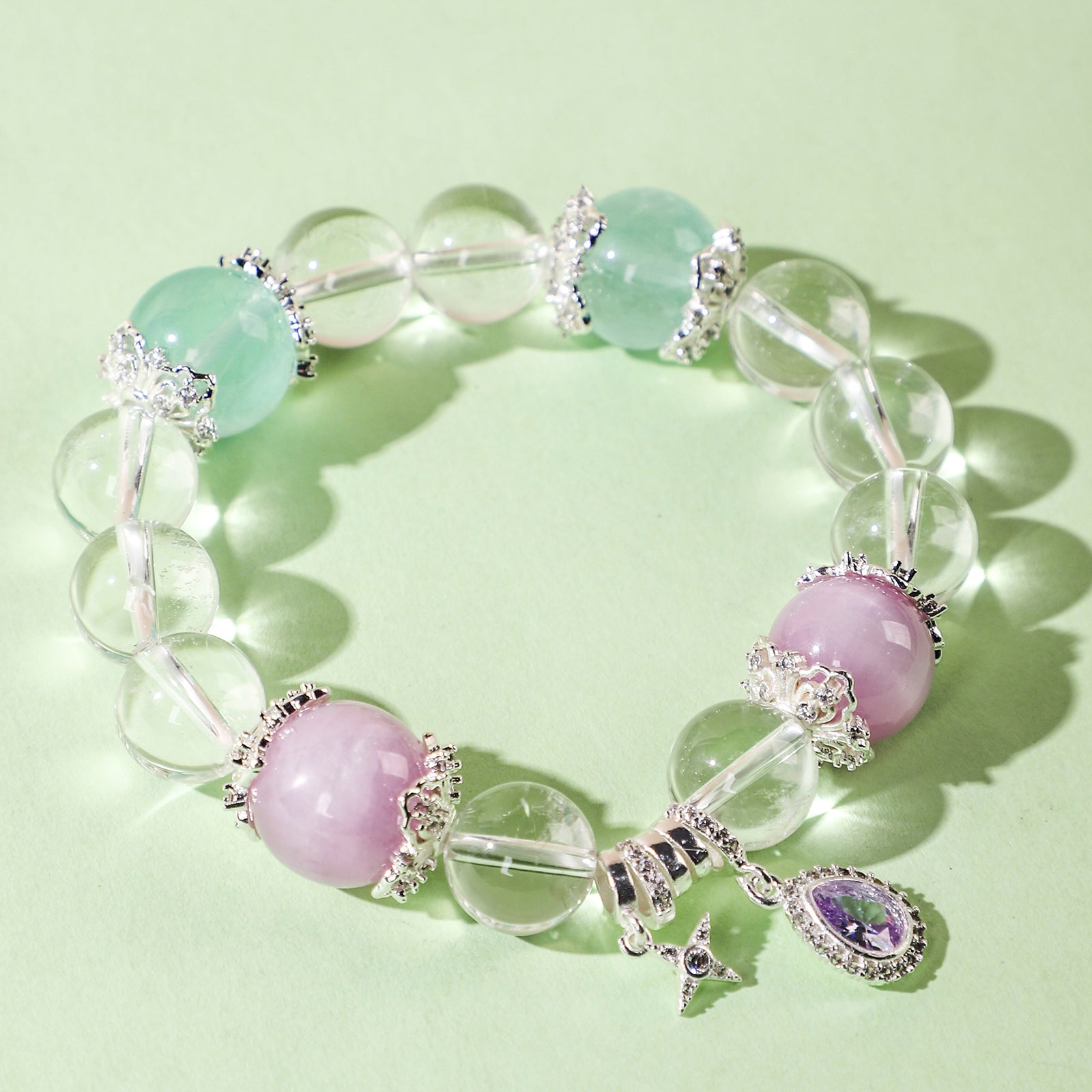 Purple Teardrop-Style Bracelet
