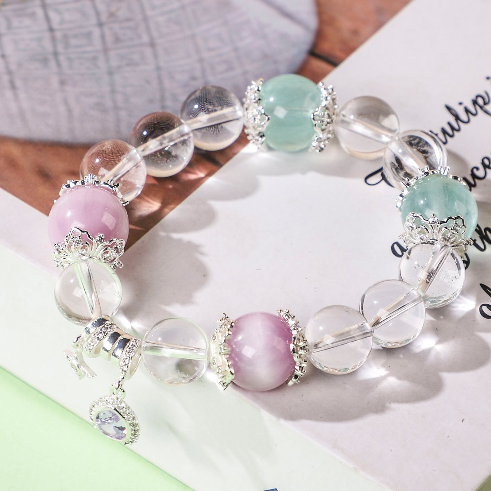 Purple Teardrop-Style Bracelet