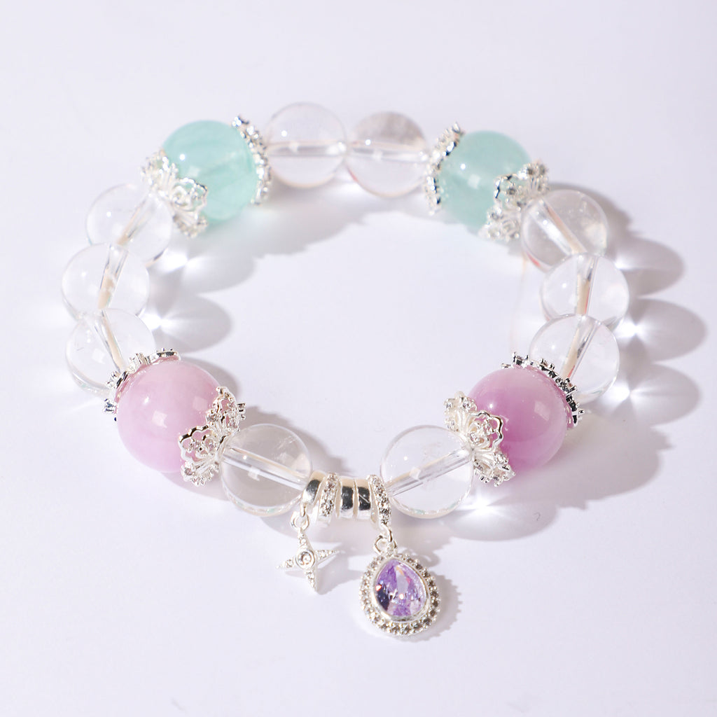 Purple Teardrop-Style Bracelet