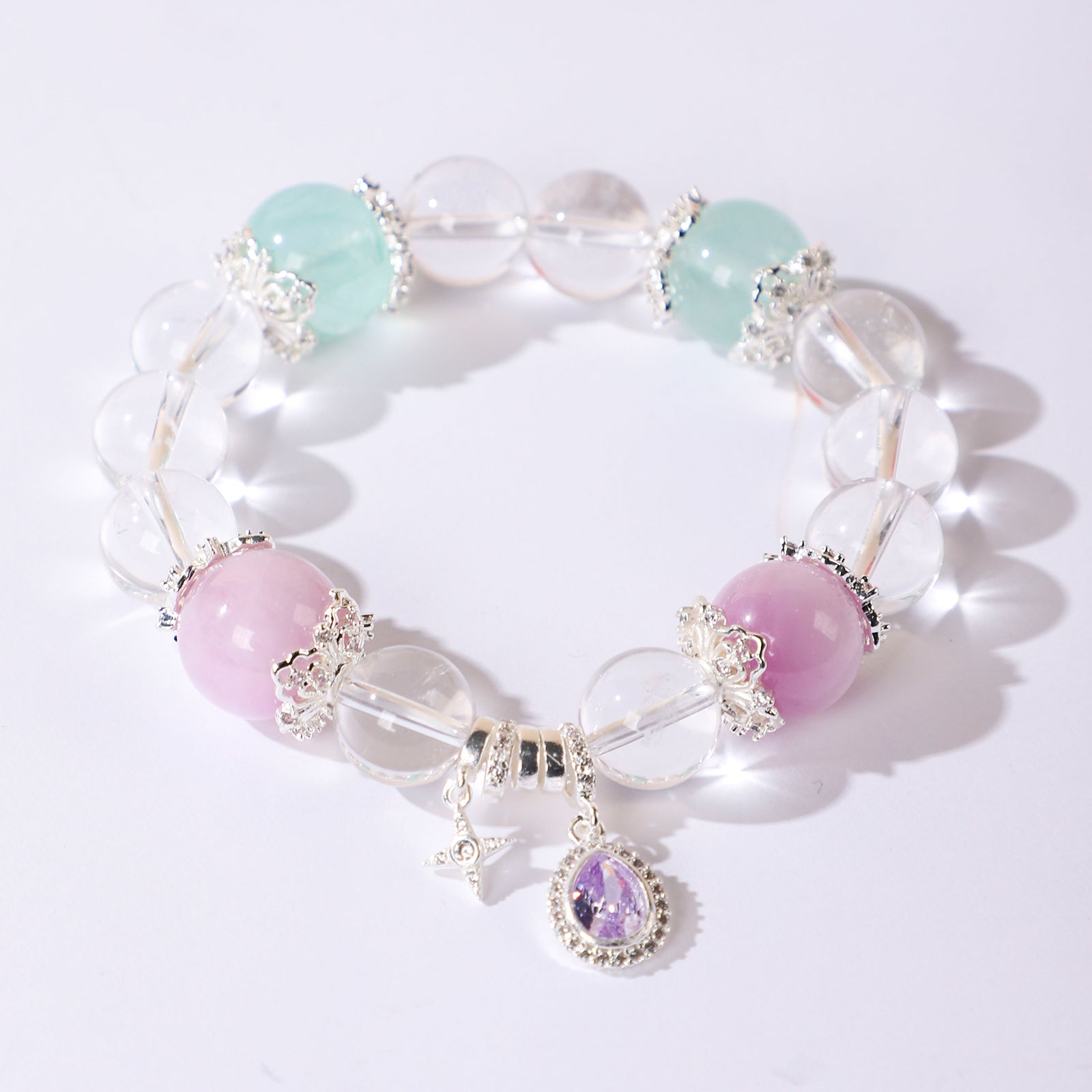 Purple Teardrop-Style Bracelet