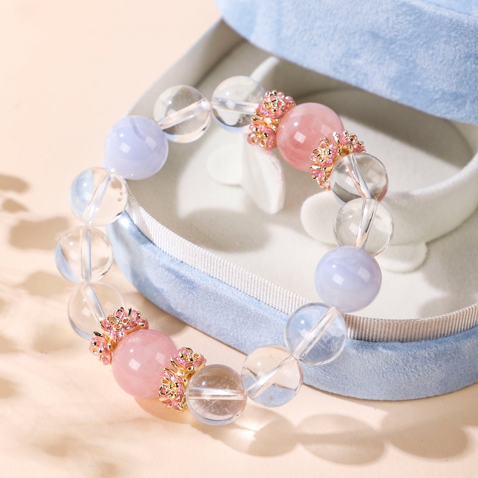 A Bracelet of Two Blue-Violet Beads