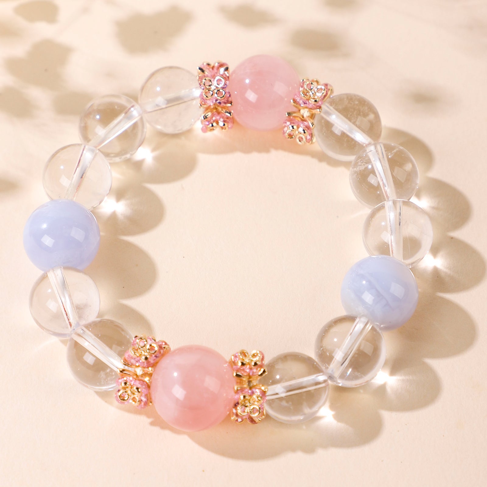 A Bracelet of Two Blue-Violet Beads