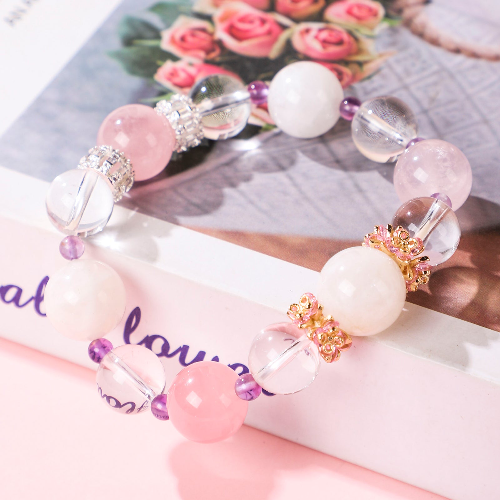 A Bracelet of Three Pink Beads
