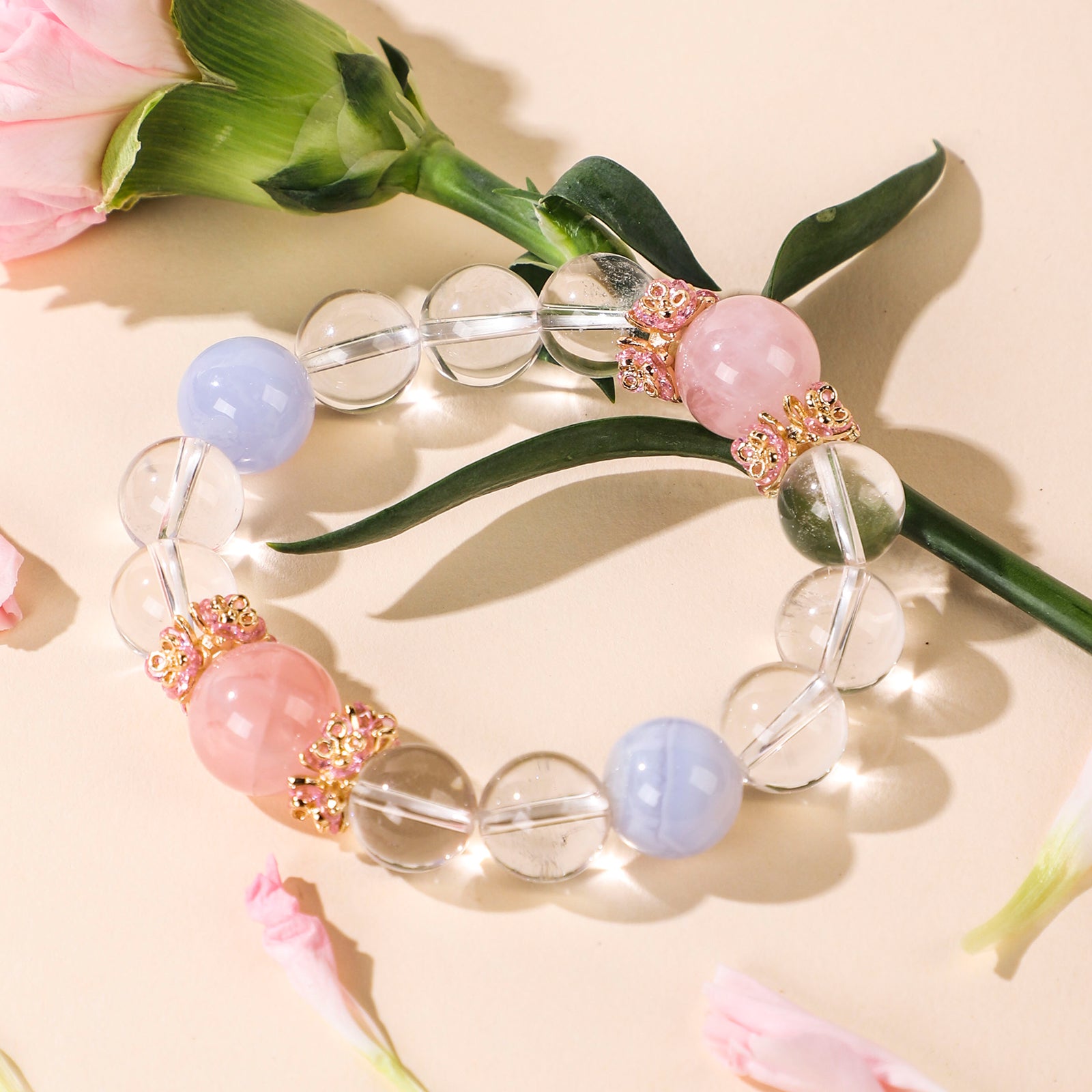 A Bracelet of Two Blue-Violet Beads