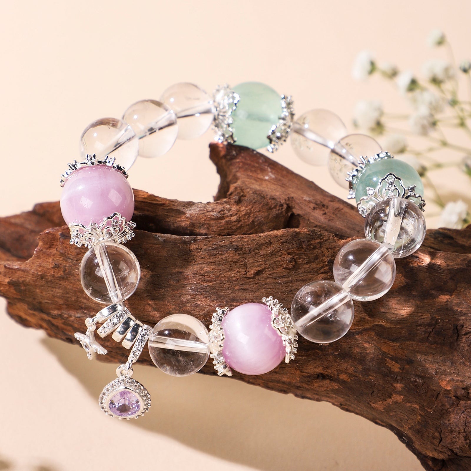 Purple Teardrop-Style Bracelet