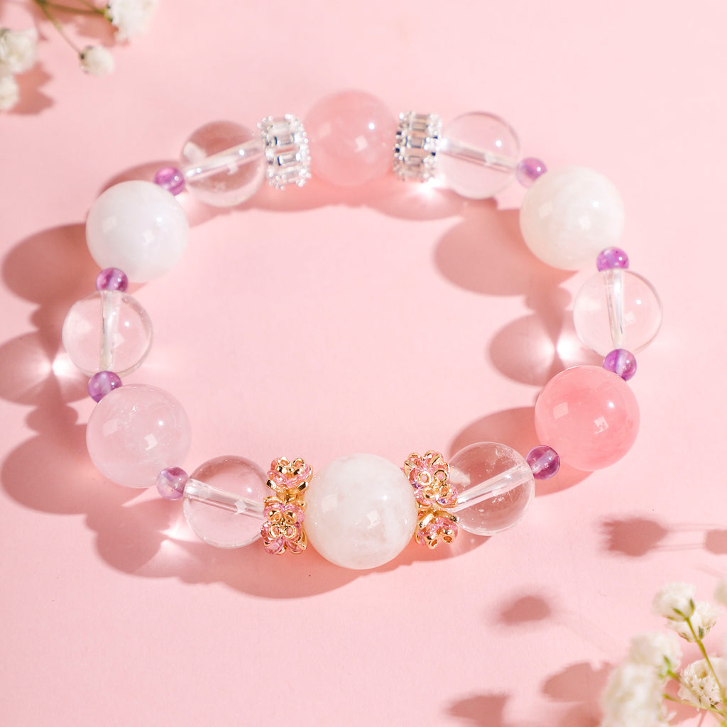 A Bracelet of Three Pink Beads