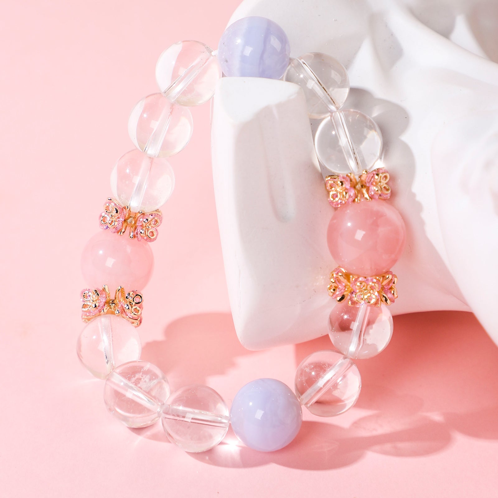 A Bracelet of Two Blue-Violet Beads