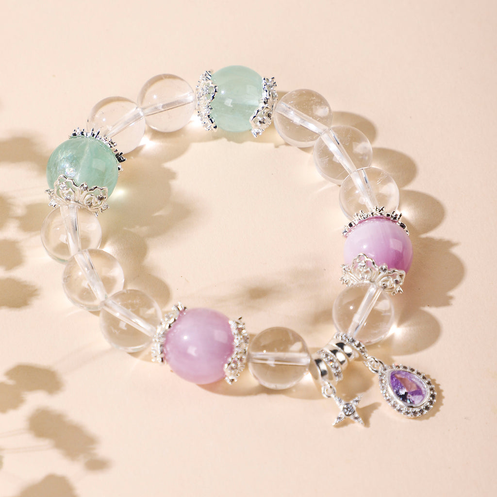 Purple Teardrop-Style Bracelet