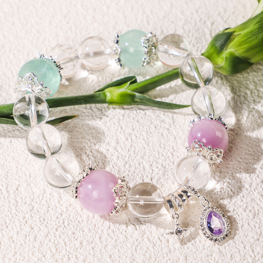 Purple Teardrop-Style Bracelet